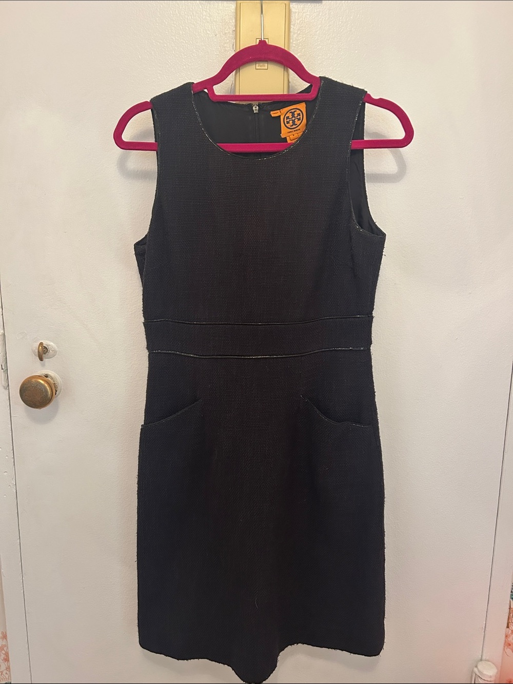 Tory Burch Black Sleeveless Shift Dress